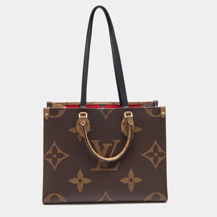 louis vuitton onthego browntan monogram canvas shoulder bag