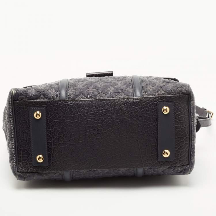 Pre Owned Louis Vuitton Gris Monogram Fabric and Leather Volupte Psyche Bag