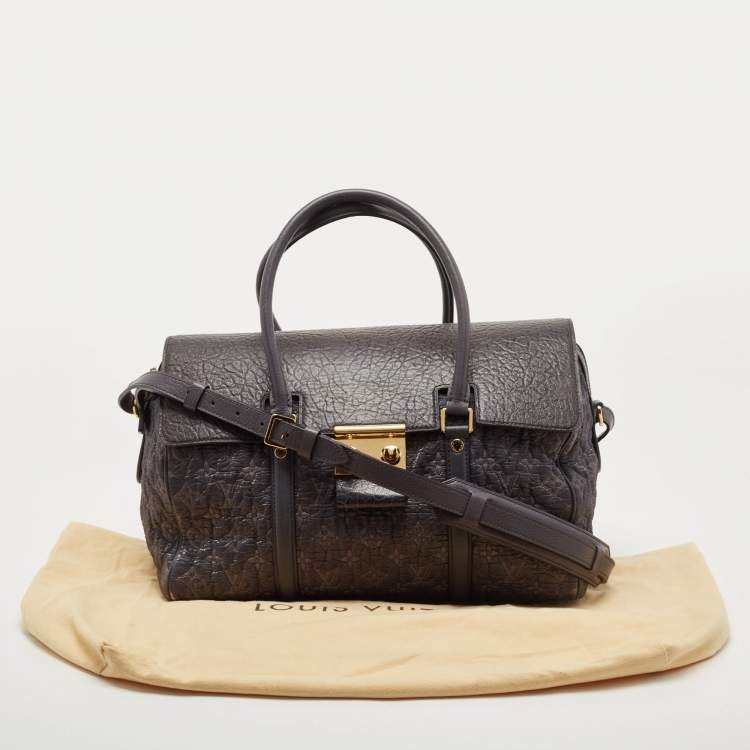 Pre Owned Louis Vuitton Gris Monogram Fabric and Leather Volupte Psyche Bag