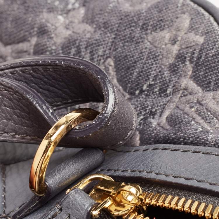 Pre Owned Louis Vuitton Gris Monogram Fabric and Leather Volupte Psyche Bag