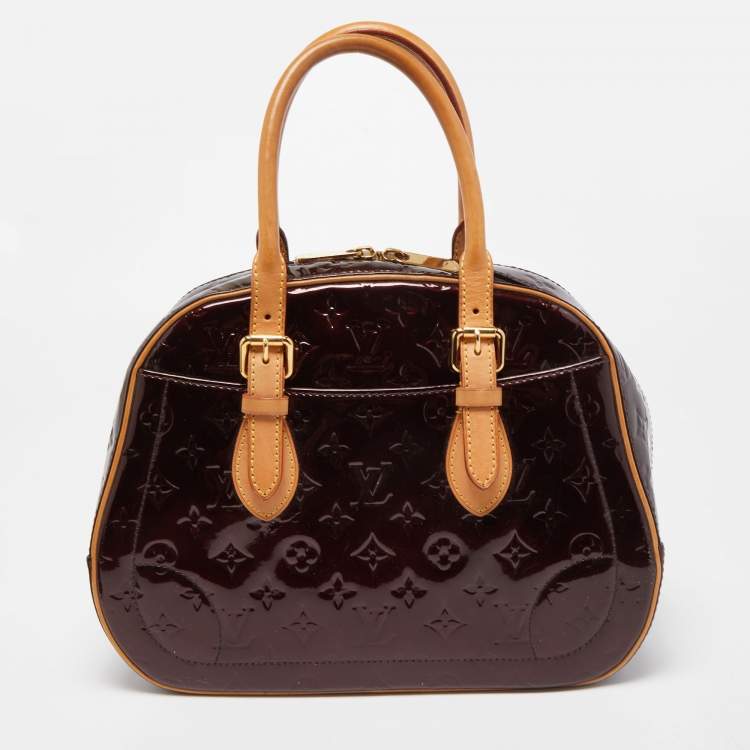 Pre Owned Louis Vuitton Amarante Monogram Vernis Summit Drive Bag