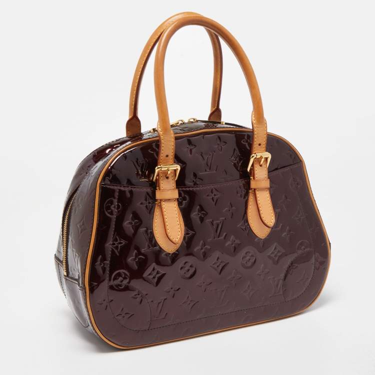 Pre Owned Louis Vuitton Amarante Monogram Vernis Summit Drive Bag