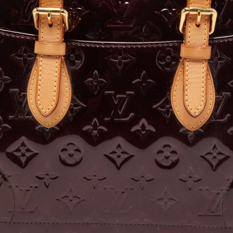 Pre Owned Louis Vuitton Amarante Monogram Vernis Summit Drive Bag