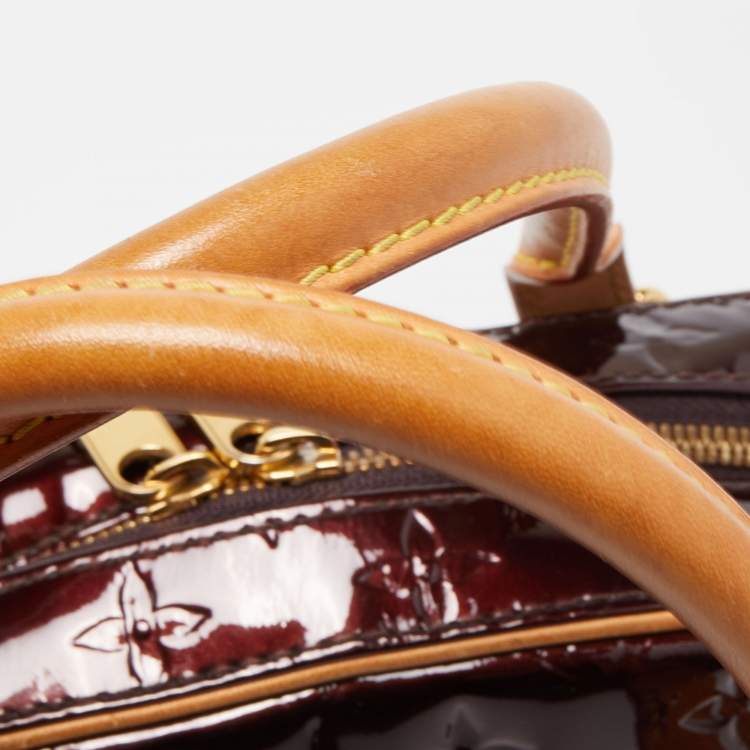Pre Owned Louis Vuitton Amarante Monogram Vernis Summit Drive Bag