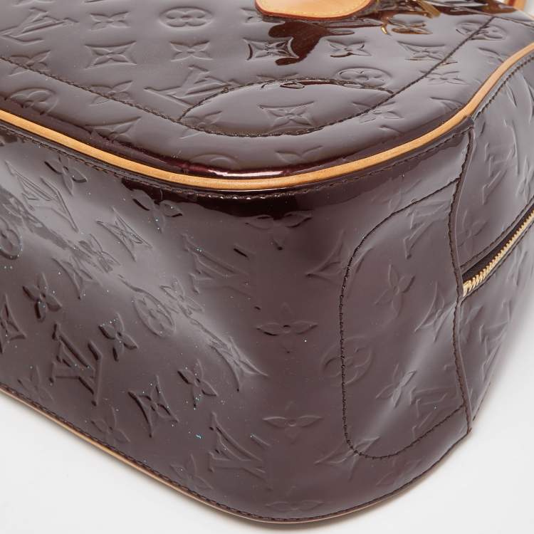 Pre Owned Louis Vuitton Amarante Monogram Vernis Summit Drive Bag