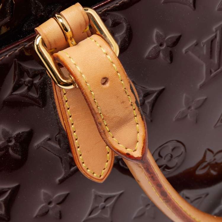 Pre Owned Louis Vuitton Amarante Monogram Vernis Summit Drive Bag