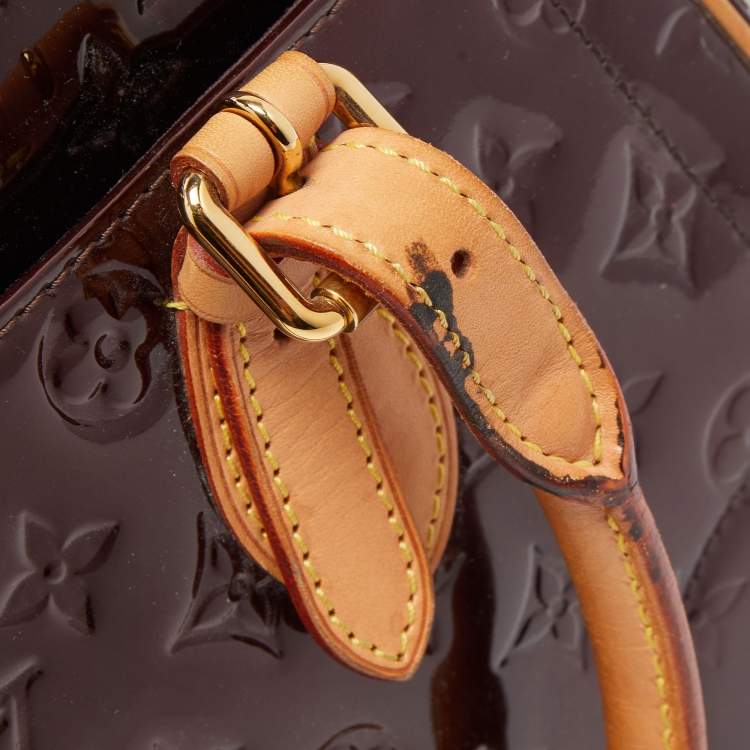 Pre Owned Louis Vuitton Amarante Monogram Vernis Summit Drive Bag