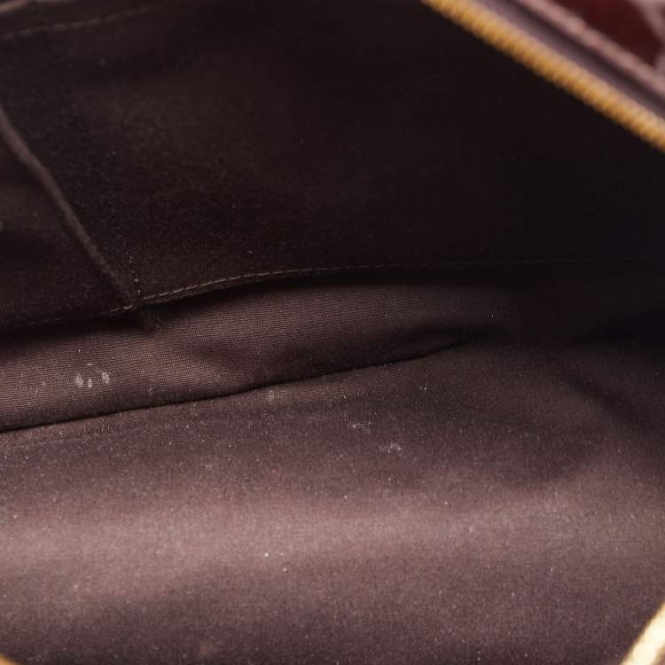 Pre Owned Louis Vuitton Amarante Monogram Vernis Summit Drive Bag