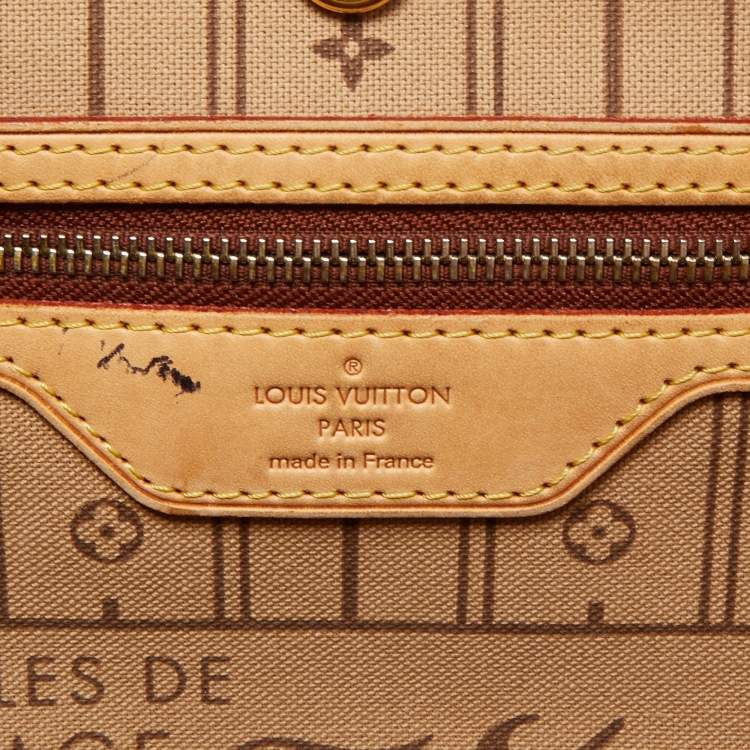 Pre Owned Louis Vuitton Brown Monogram Canvas Neverfull MM Tote Bag
