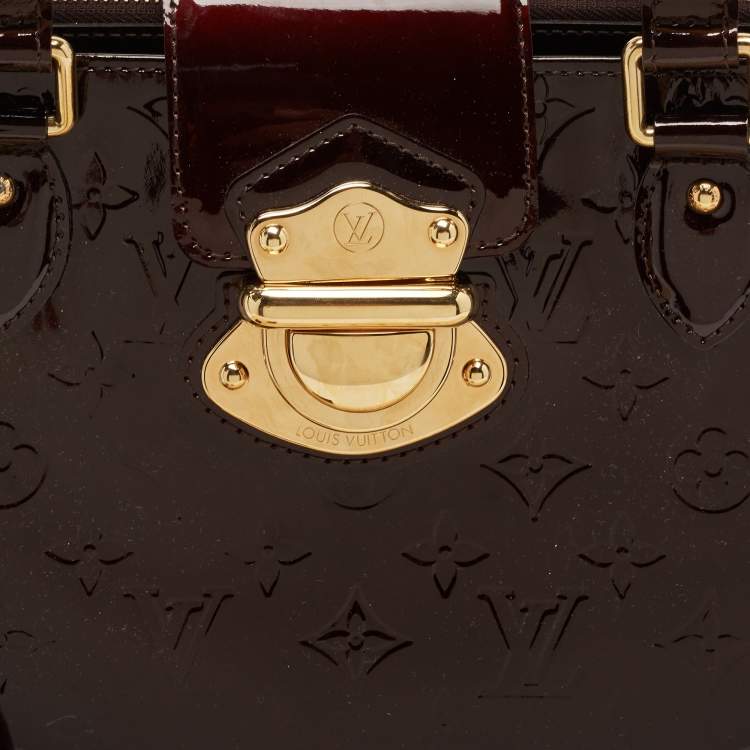 Pre Owned Louis Vuitton Amarante Monogram Vernis Melrose Avenue Bag