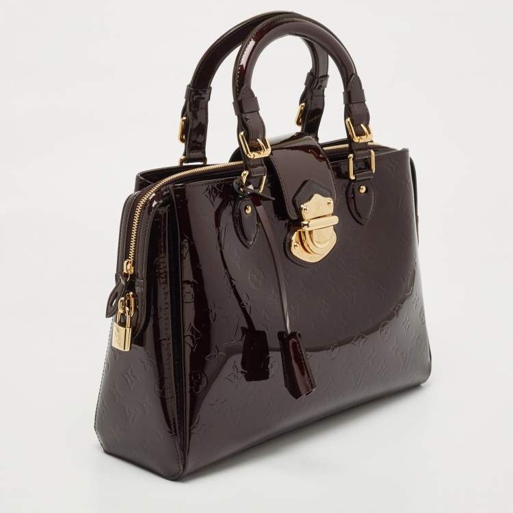 Pre Owned Louis Vuitton Amarante Monogram Vernis Melrose Avenue Bag