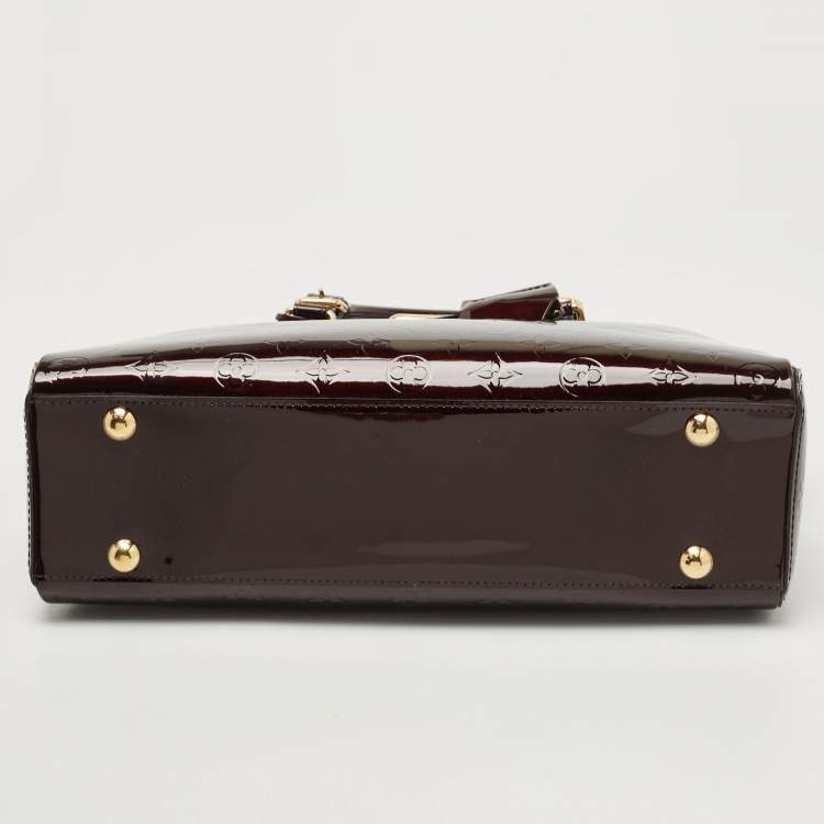 Pre Owned Louis Vuitton Amarante Monogram Vernis Melrose Avenue Bag