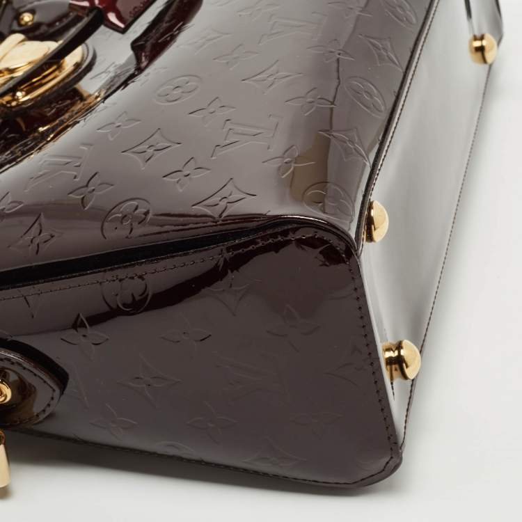 Pre Owned Louis Vuitton Amarante Monogram Vernis Melrose Avenue Bag