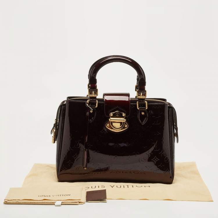 Pre Owned Louis Vuitton Amarante Monogram Vernis Melrose Avenue Bag