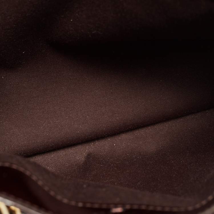 Pre Owned Louis Vuitton Amarante Monogram Vernis Melrose Avenue Bag