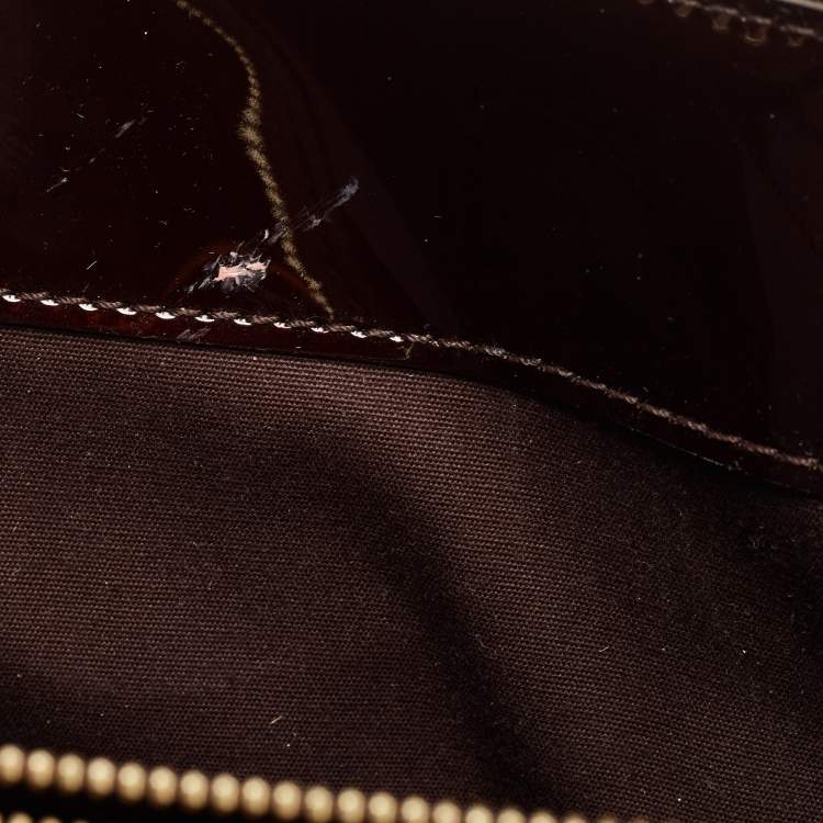 Pre Owned Louis Vuitton Amarante Monogram Vernis Melrose Avenue Bag
