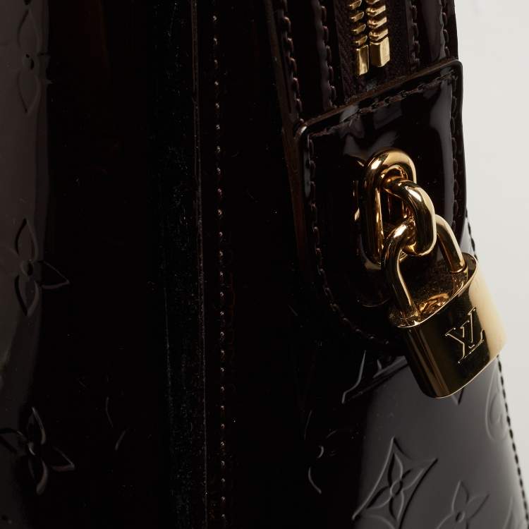 Pre Owned Louis Vuitton Amarante Monogram Vernis Melrose Avenue Bag