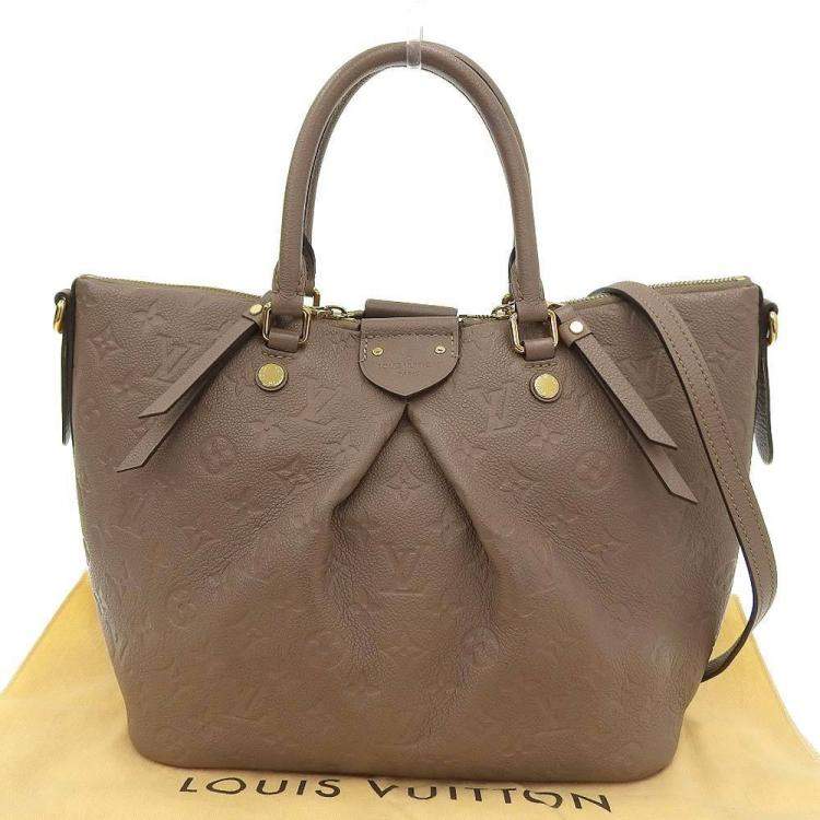 مملوكة مسبقًا Louis Vuitton Beige Monogram Empreinte Leather Mazarine MM Top Handle Bag