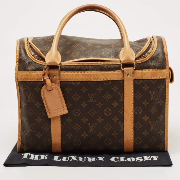 Pre Owned Louis Vuitton Monogram Canvas Sac Chien 40 Dog Carrier