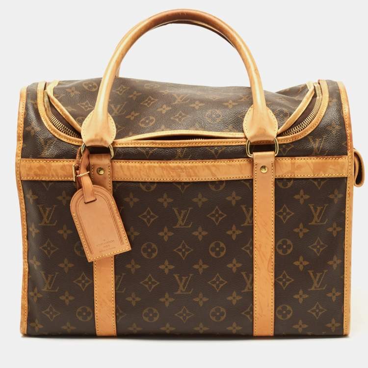 Chewy Vuitton Luxury Leather Dog Carrier