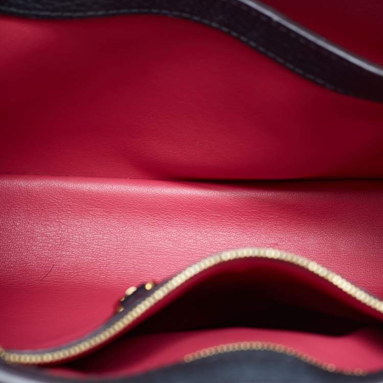 Pre Owned Louis Vuitton Black Taurillon Leather Capucines PM Bag