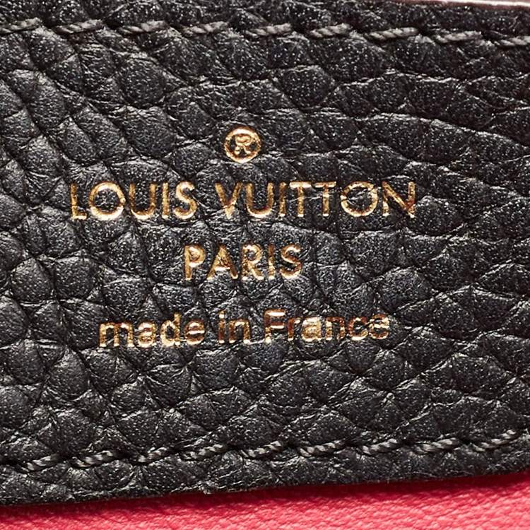 Pre Owned Louis Vuitton Black Taurillon Leather Capucines PM Bag