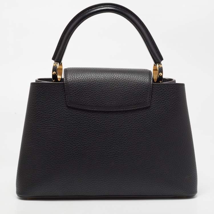 Pre Owned Louis Vuitton Black Taurillon Leather Capucines PM Bag