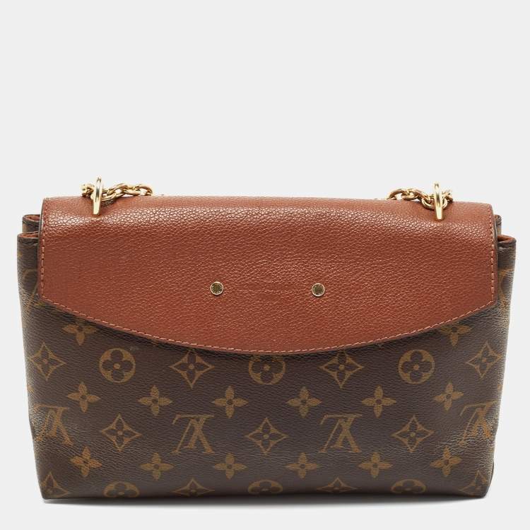 Pre Owned Louis Vuitton Caramel Monogram Canvas and Leather Saint Placide Bag