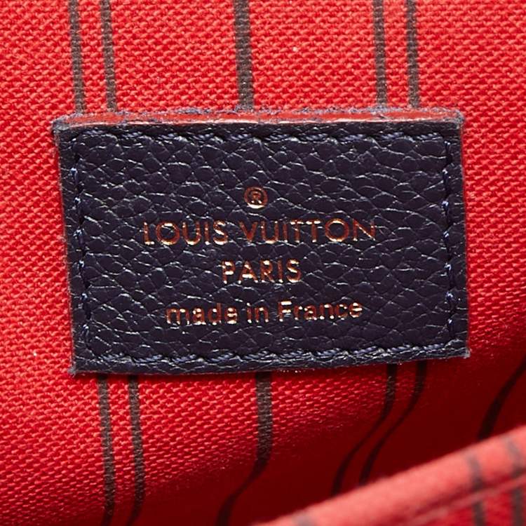 Pre Owned Louis Vuitton Blue Monogram Empriente Leather Pochette Metis Bag