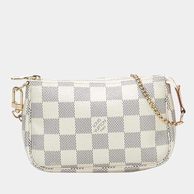 Louis Vuitton White Damier Azur Canvas Mini Pochette Accessoires Bag Louis  Vuitton | Tlc