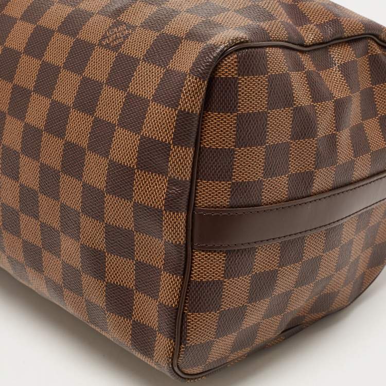 Pre Owned Louis Vuitton Damier Ebene Canvas Speedy Bandouliere 30 Bag