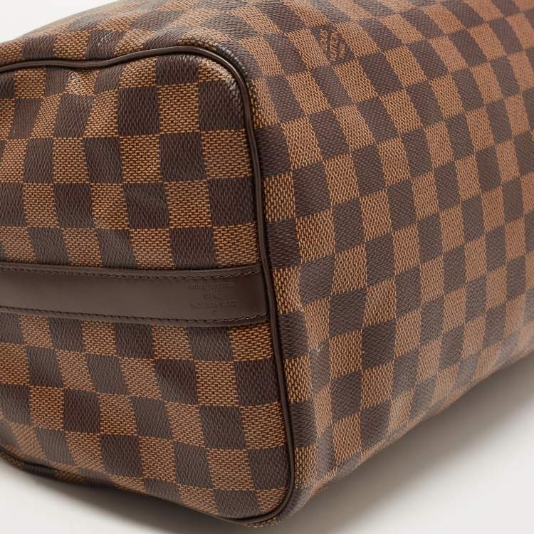 Pre Owned Louis Vuitton Damier Ebene Canvas Speedy Bandouliere 30 Bag