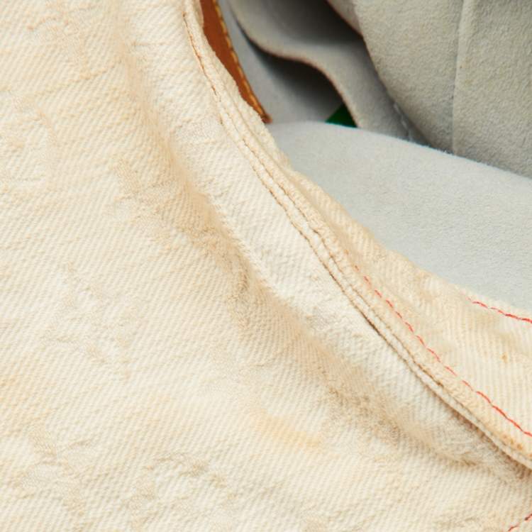 Pre Owned Louis Vuitton Blue Monogram Denim and Leather Limited Edition Sunshine Bag