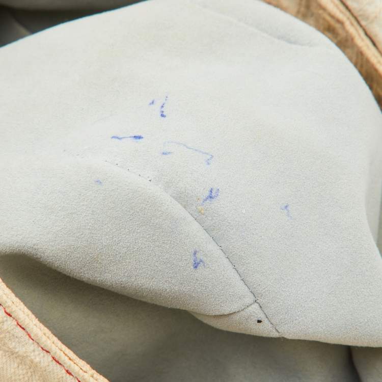 Pre Owned Louis Vuitton Blue Monogram Denim and Leather Limited Edition Sunshine Bag