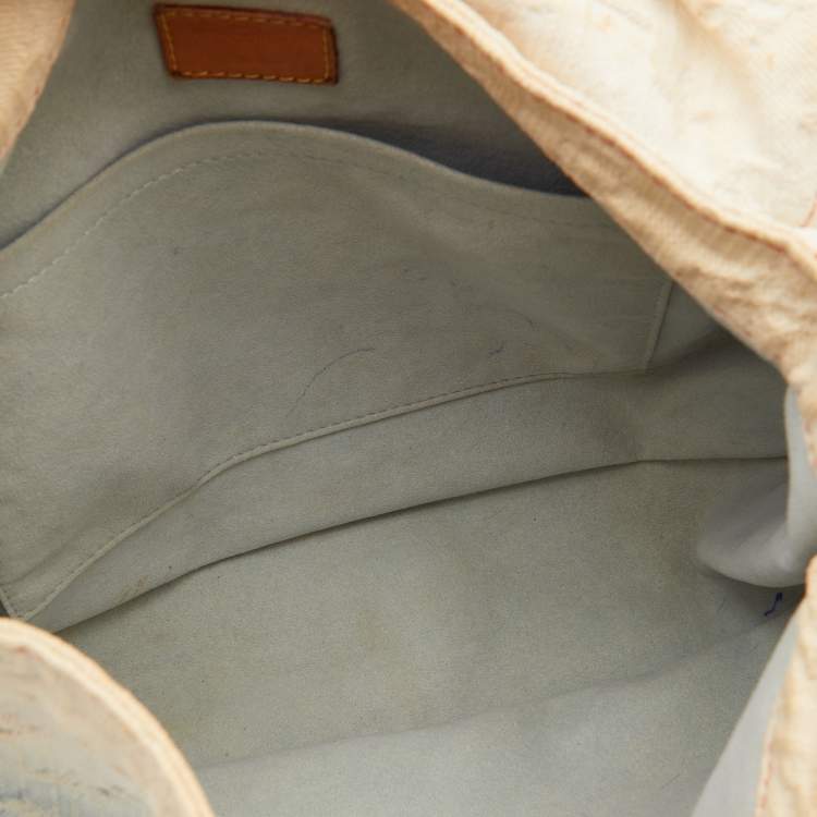 Pre Owned Louis Vuitton Blue Monogram Denim and Leather Limited Edition Sunshine Bag