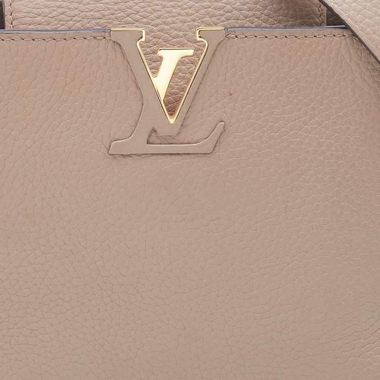Pre Owned Louis Vuitton Galet Taurillon Leather Capucines BB Bag