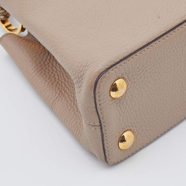 Pre Owned Louis Vuitton Galet Taurillon Leather Capucines BB Bag
