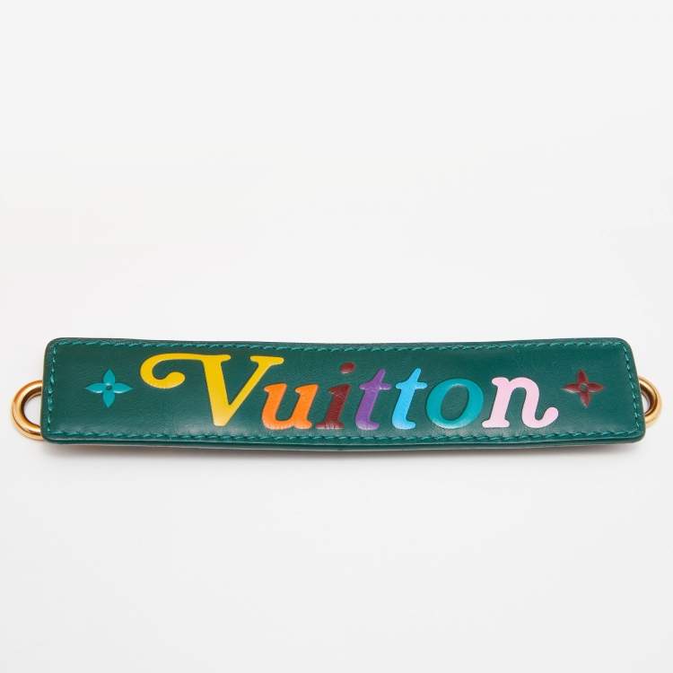 Pre Owned Louis Vuitton Green Leather New Wave Chain PM Bag