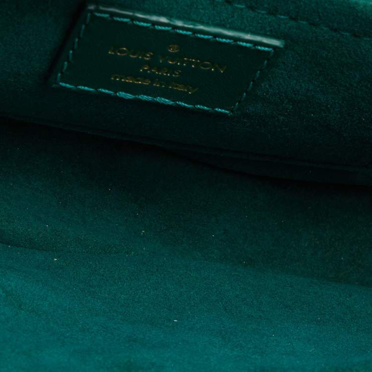Pre Owned Louis Vuitton Green Leather New Wave Chain PM Bag