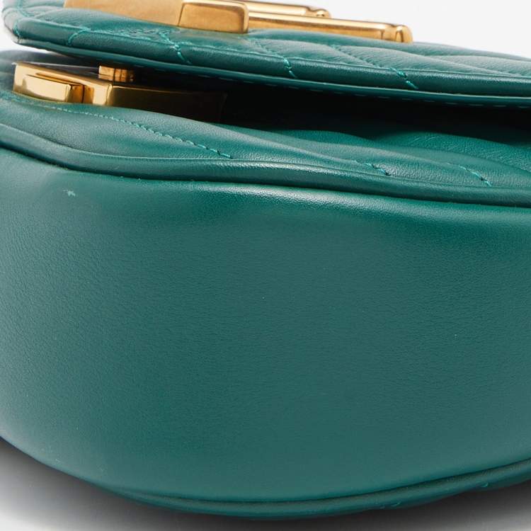 Pre Owned Louis Vuitton Green Leather New Wave Chain PM Bag