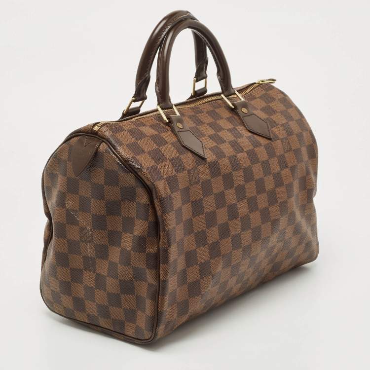 Pre Owned Louis Vuitton Damier Ebene Canvas Speedy 30 Bag