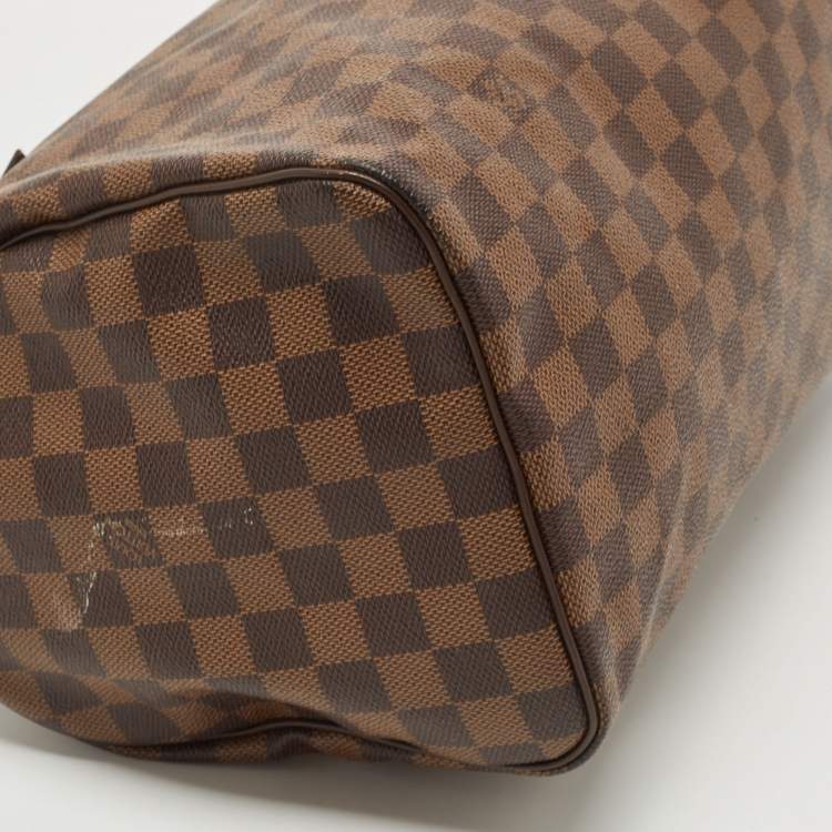 Pre Owned Louis Vuitton Damier Ebene Canvas Speedy 30 Bag