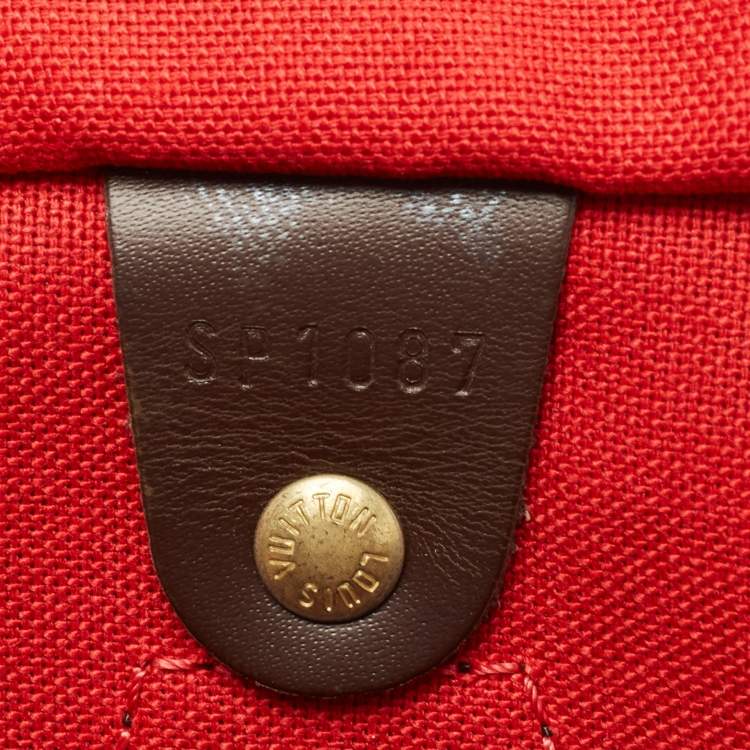 Pre Owned Louis Vuitton Damier Ebene Canvas Speedy 30 Bag