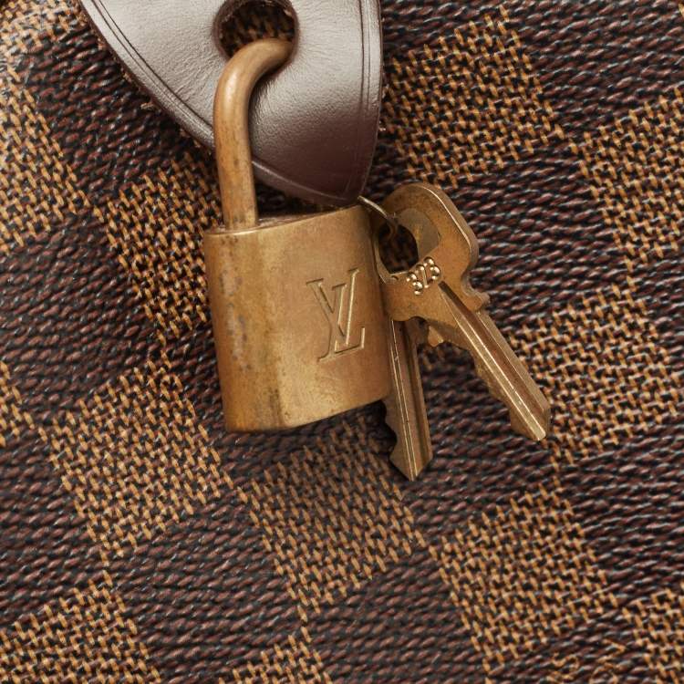 Pre Owned Louis Vuitton Damier Ebene Canvas Speedy 30 Bag