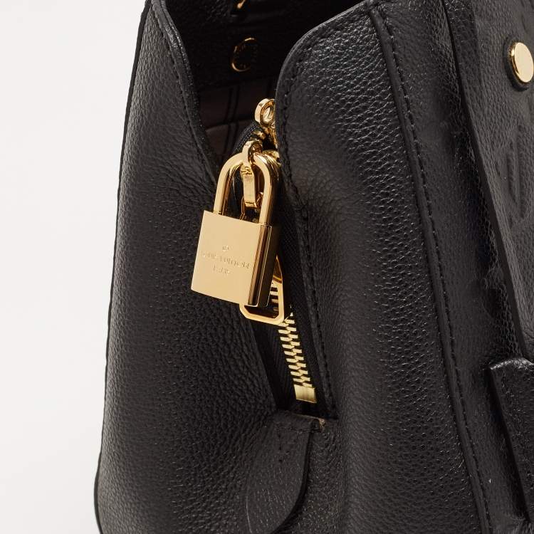 Pre Owned Louis Vuitton Black Monogram Empreinte Leather Montaigne BB Bag