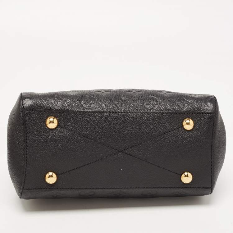 Pre Owned Louis Vuitton Black Monogram Empreinte Leather Montaigne BB Bag
