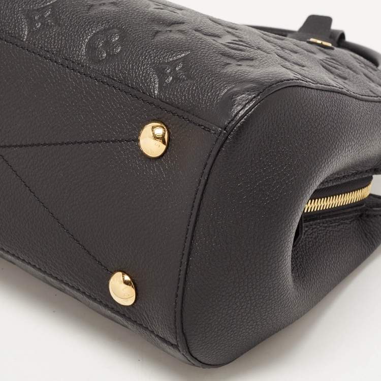 Pre Owned Louis Vuitton Black Monogram Empreinte Leather Montaigne BB Bag