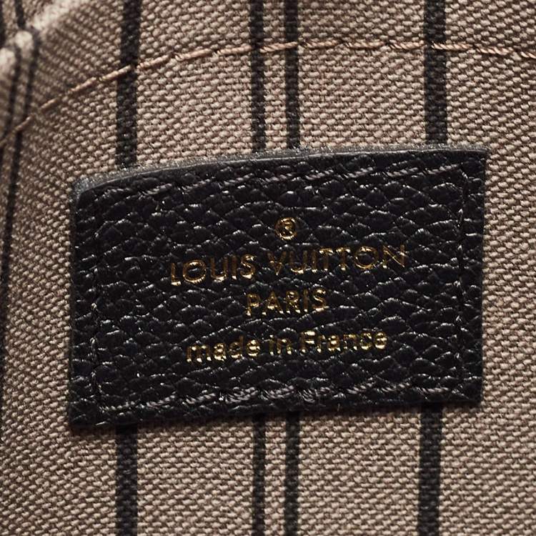 Pre Owned Louis Vuitton Black Monogram Empreinte Leather Montaigne BB Bag