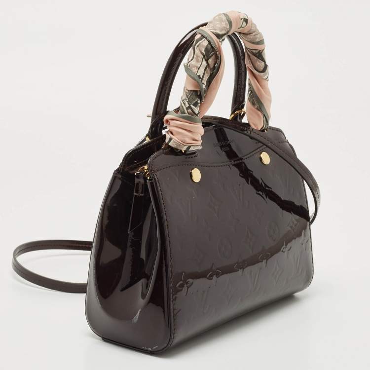 Pre Owned Louis Vuitton Amarante Monogram Vernis Brea PM NM Bag