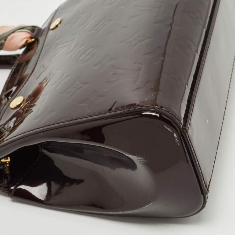 Pre Owned Louis Vuitton Amarante Monogram Vernis Brea PM NM Bag